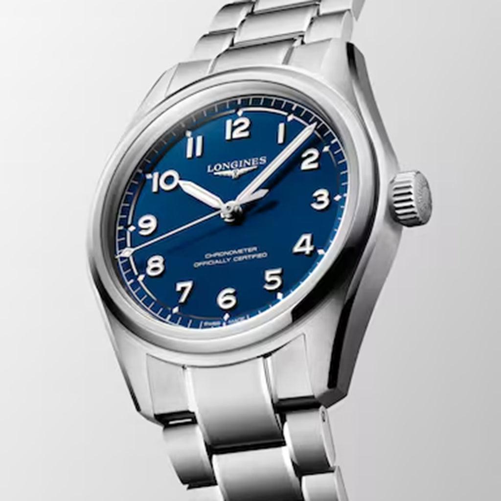Spirit Men Automatic Blue Dial Analog Stainless Steel Watch L38094936