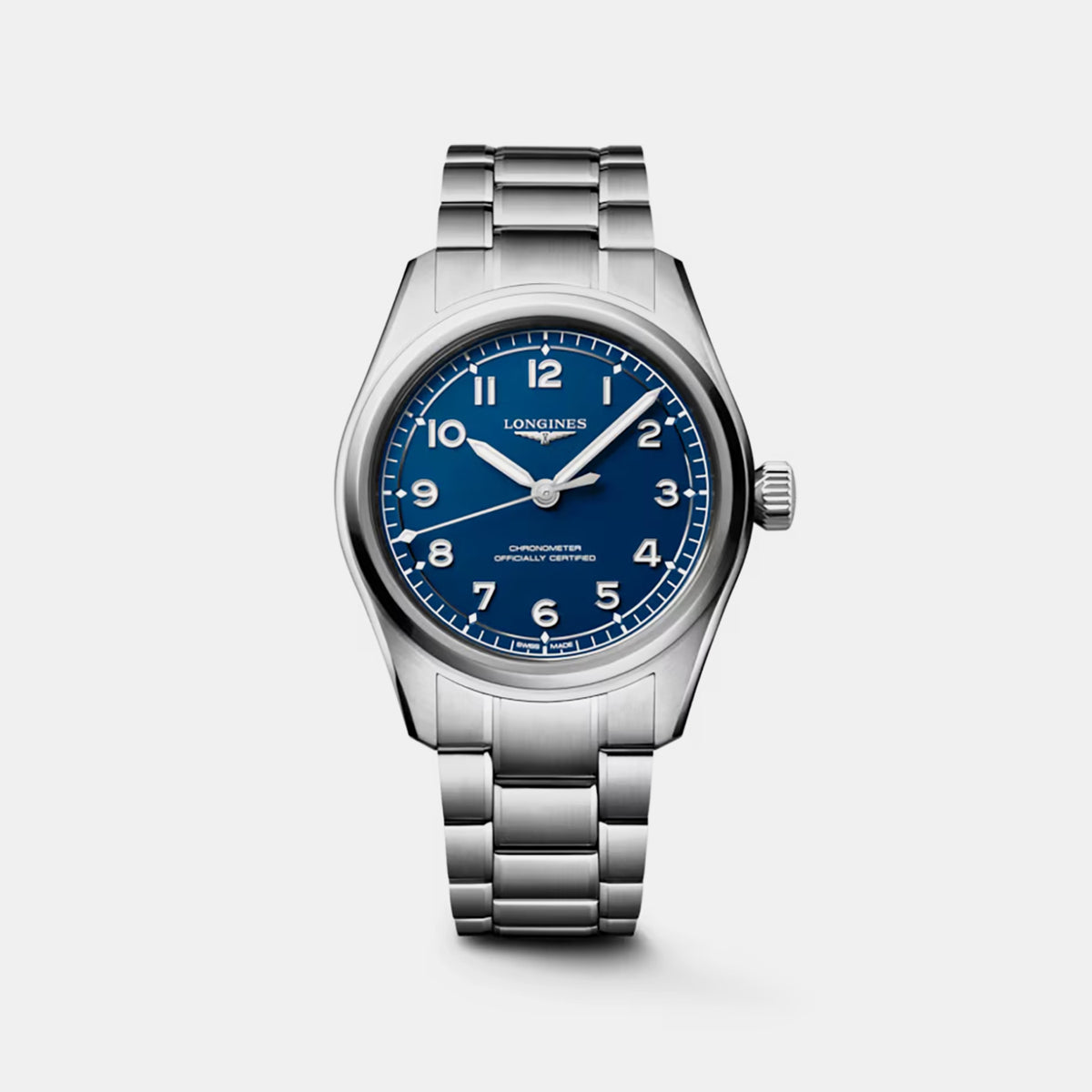 Spirit Men Automatic Blue Dial Analog Stainless Steel Watch L38094936