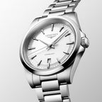 Conquest Men Quartz White Dial Analog Stainless Steel Watch L38604126