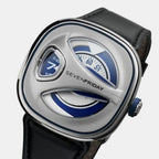 Men Automatic Silver Dial Analog Leather Watch ME1-01