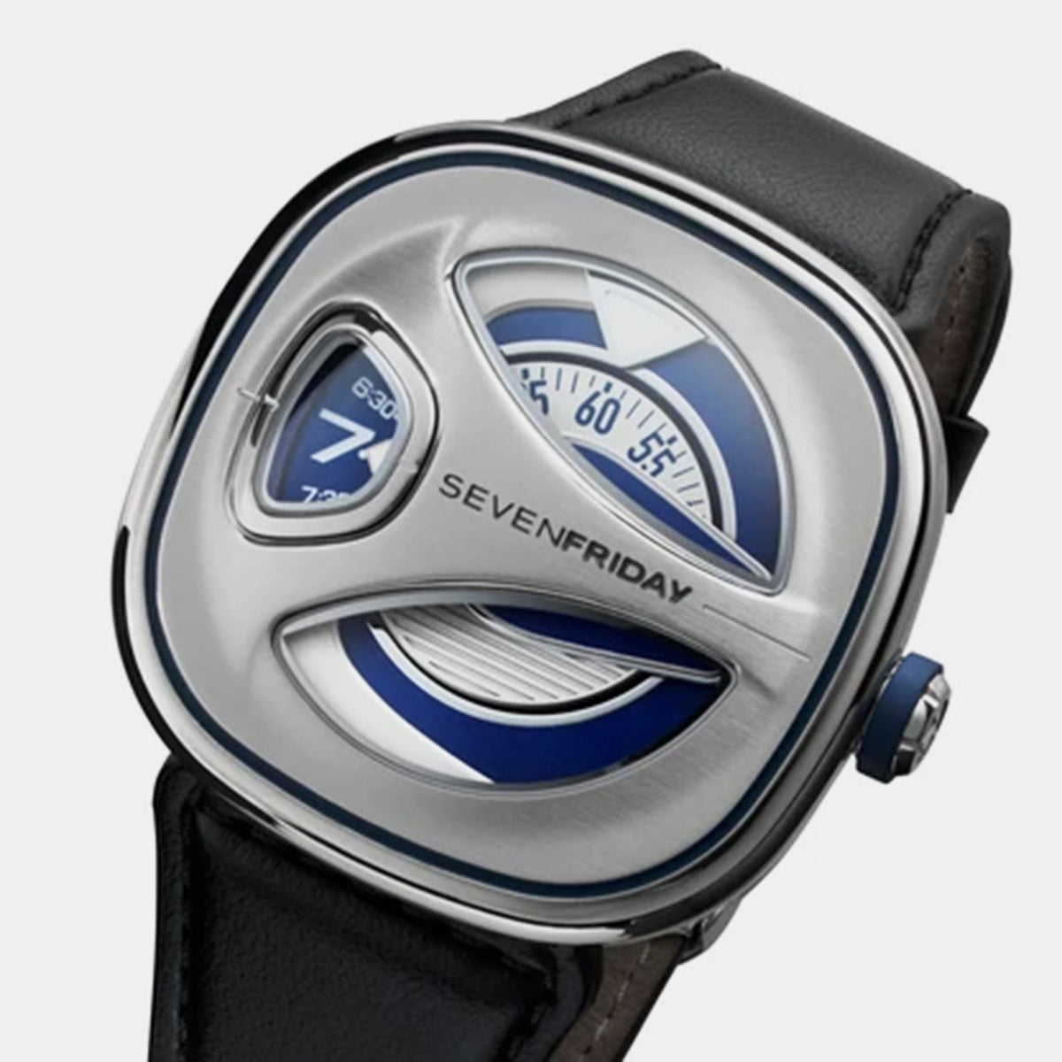 Men Automatic Silver Dial Analog Leather Watch ME1-01