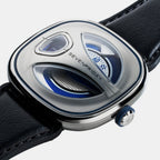 Men Automatic Silver Dial Analog Leather Watch ME1-01