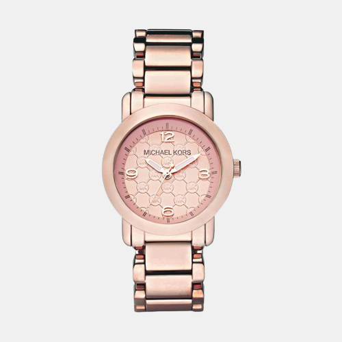 Female Rose Gold Analog Stainless Steel Watch MK3159