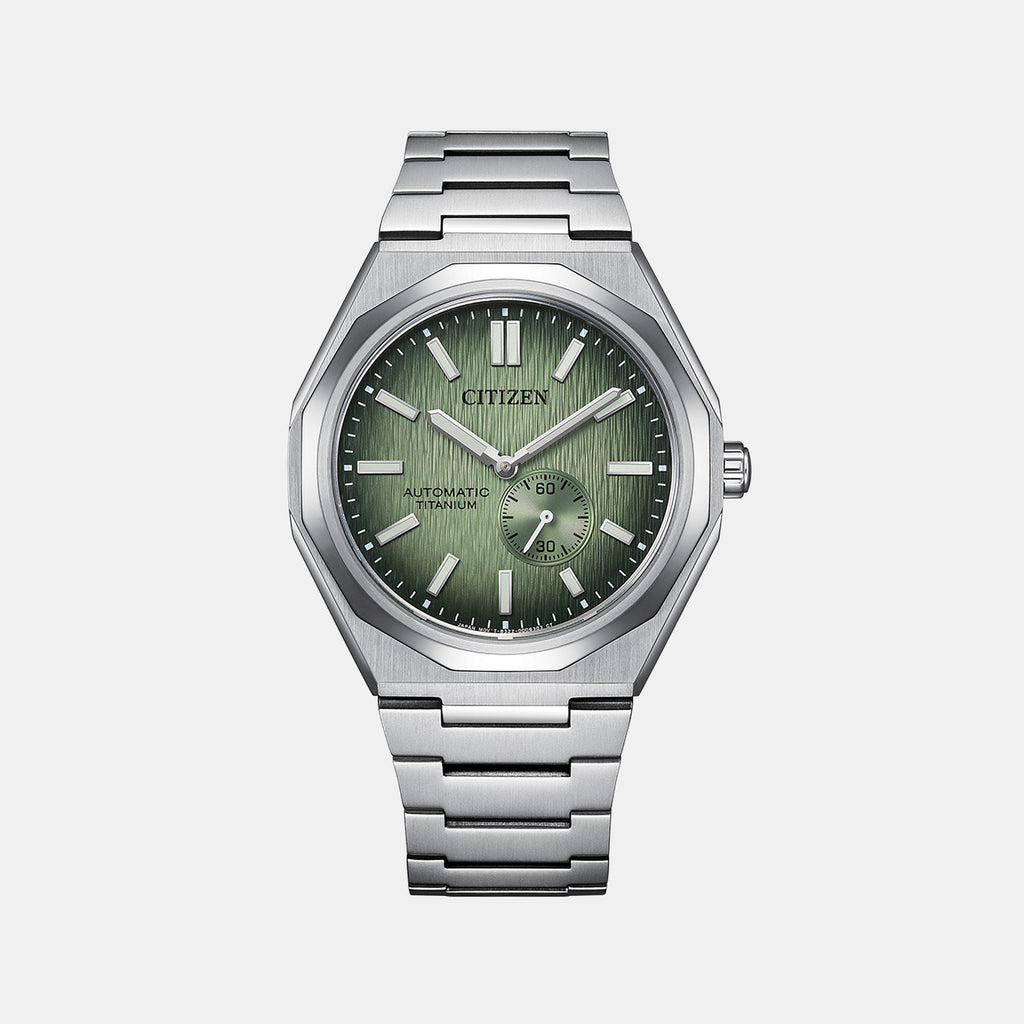 Zenshin Men Automatic Green Dial Analog Titanium Watch NK5020-58X