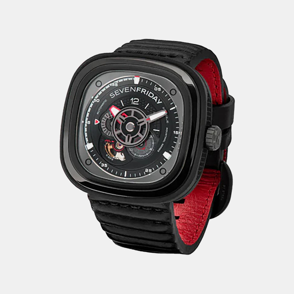 P Series Unisex Automatic Black Dial Analog Silicone Watch P3C/06
