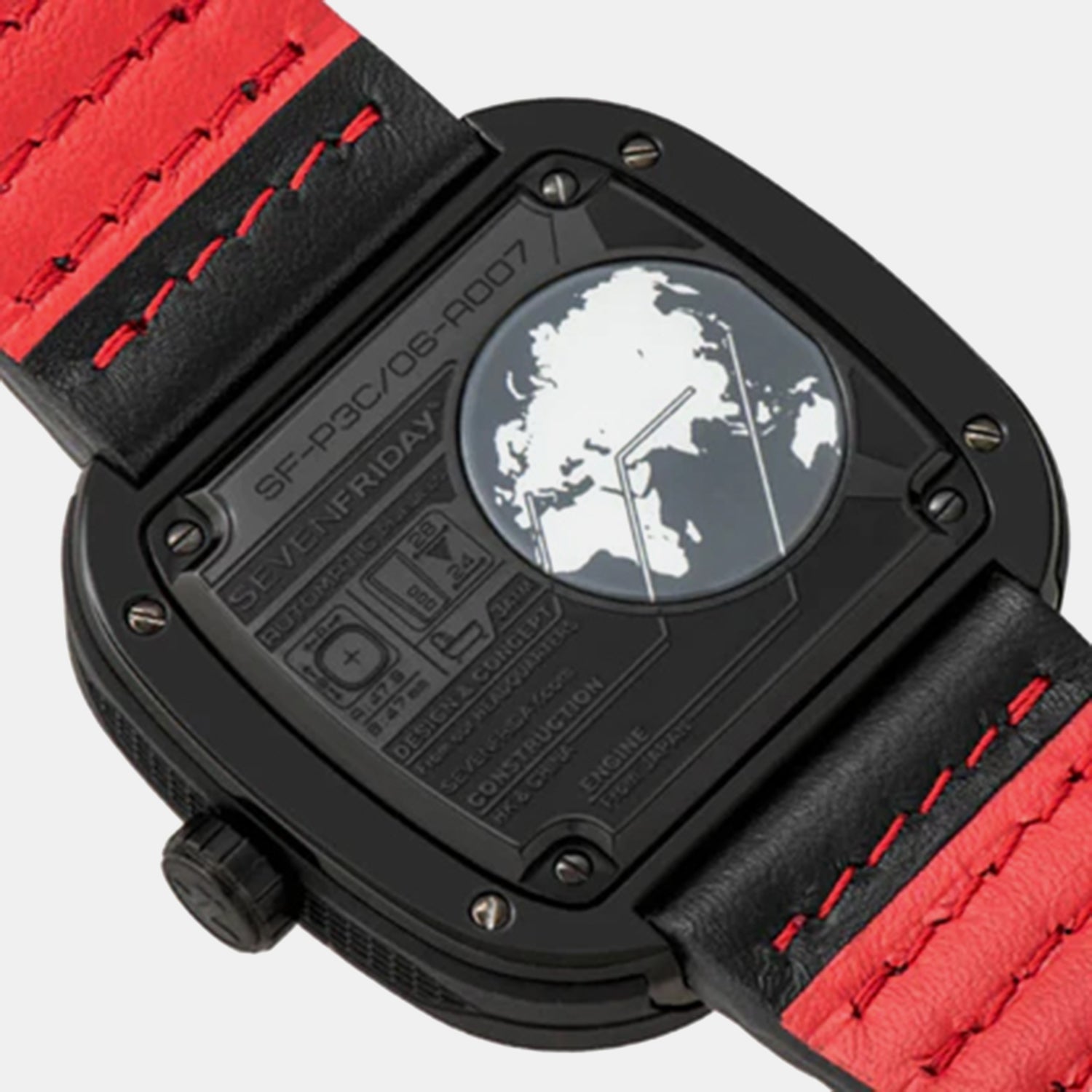 P Series Unisex Automatic Black Dial Analog Silicone Watch P3C/06