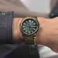 Crescent Men's Green Dial Analog Stainless Steel Watch GW0574G2