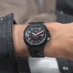 Emperor Men Quartz Black Dial Analog Stainless Steel Watch GW0573G3