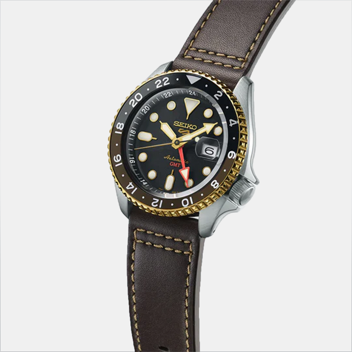 Seiko Men Round Brown watch