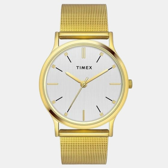 Timex Reno Timex Men Quartz White Dial Analog Stainless Steel Watch TW000R454 ...