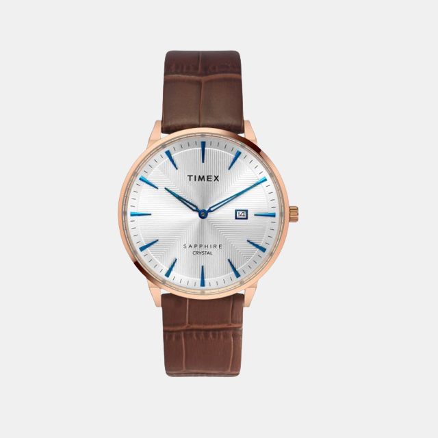 Male Beige Analog Leather Watch TWEG21902