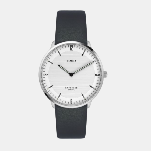 Male Silver Analog Leather Automatic Watch TWEG22100