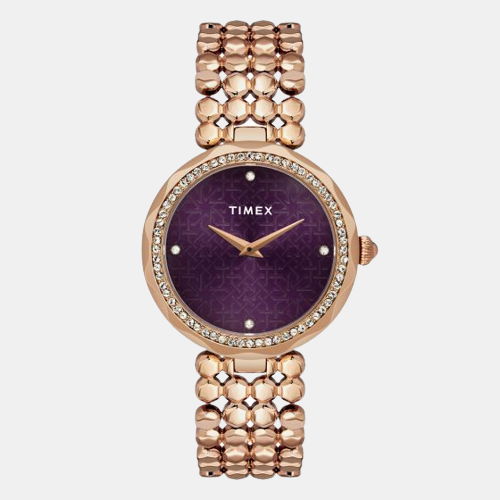 Timex Round Purple Analog watch