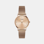 Timex Round Rose Gold Analog watch
