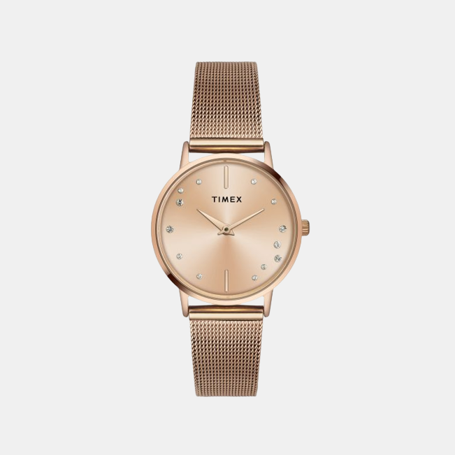 Timex Round Rose Gold Analog watch