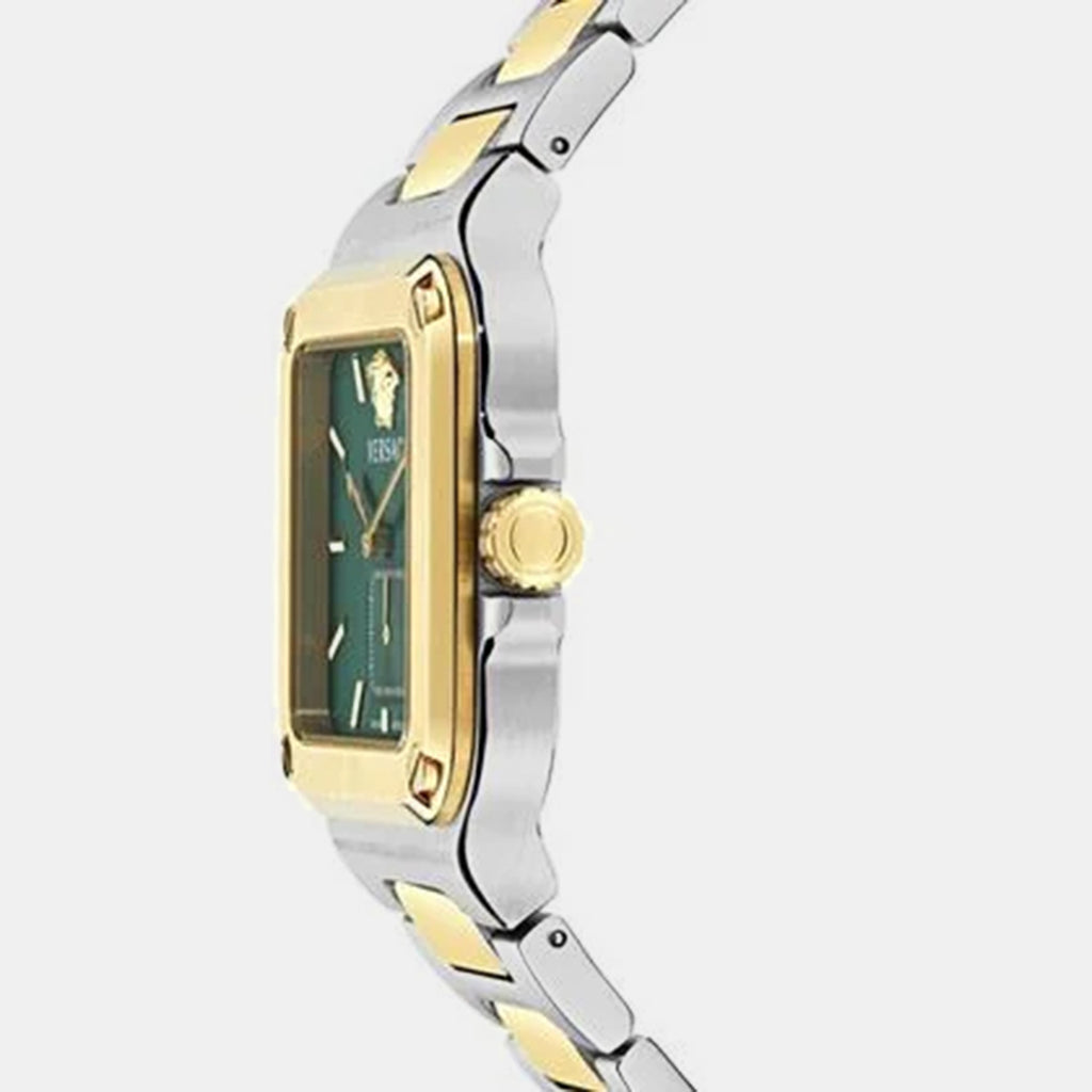 Greca Men Quartz Green Dial Analog Stainless Steel Watch VE9Y00426