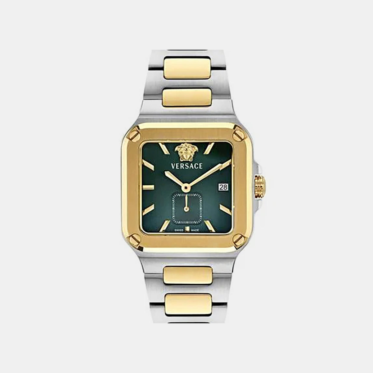 Greca Men Quartz Green Dial Analog Stainless Steel Watch VE9Y00426