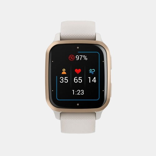 Male Peach Gold Digital VENU SQ 2 Silicon Smart Watch 010-02700-81