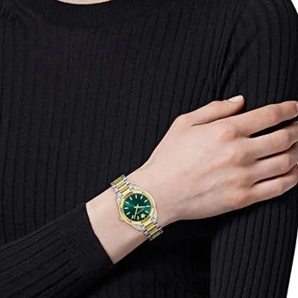 Apodis Women Quartz Green Dial Analog Stainless Steel Watch VEYZ00426
