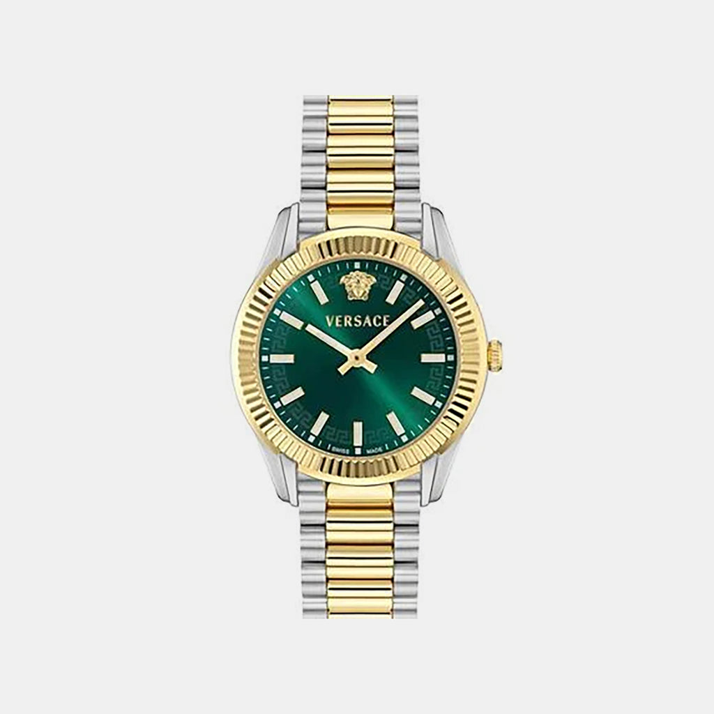 Apodis Women Quartz Green Dial Analog Stainless Steel Watch VEYZ00426