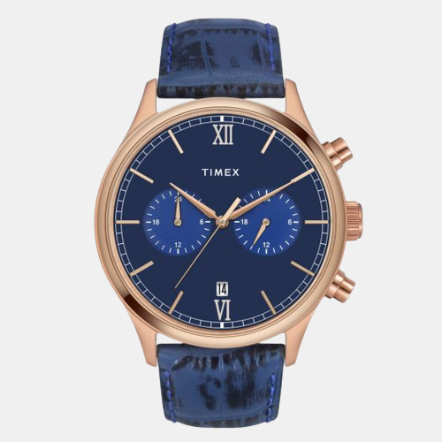 Timex Round Blue Chronograph watch