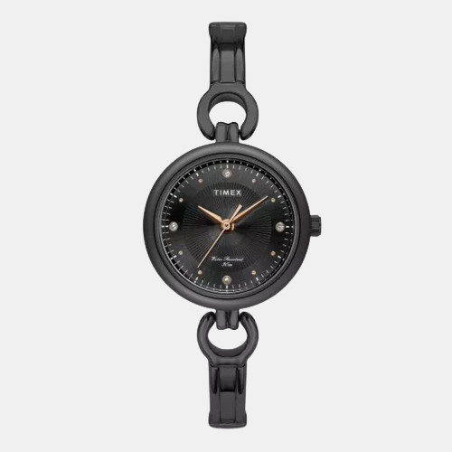 Female Black Analog Stainless Steel Watch TWEL11426