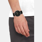 Ck Slate Men Quartz Black Dial Analog Leather Watch 25200262