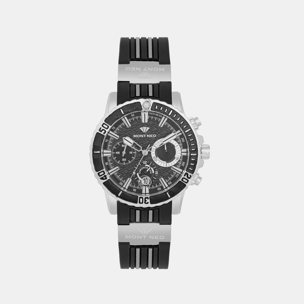 Mont Neo Round Black Chronograph watch