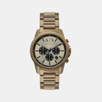 Armani Exchange Round Beige Chronograph watch