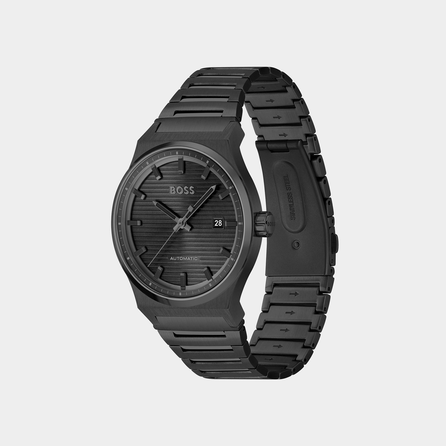 Candor Auto Men's Black Analog Stainless Steel Watch 1514120