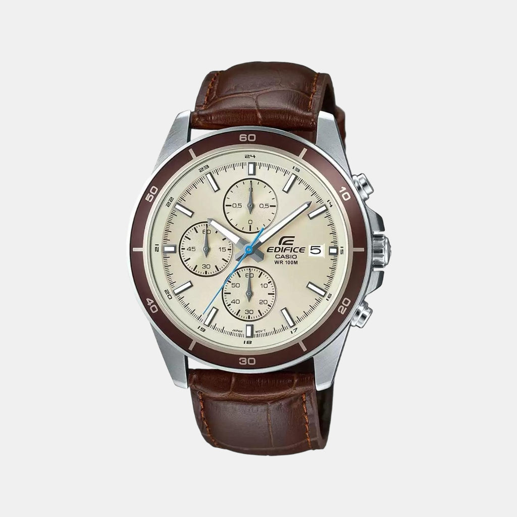 Casio Round Beige Chronograph watch