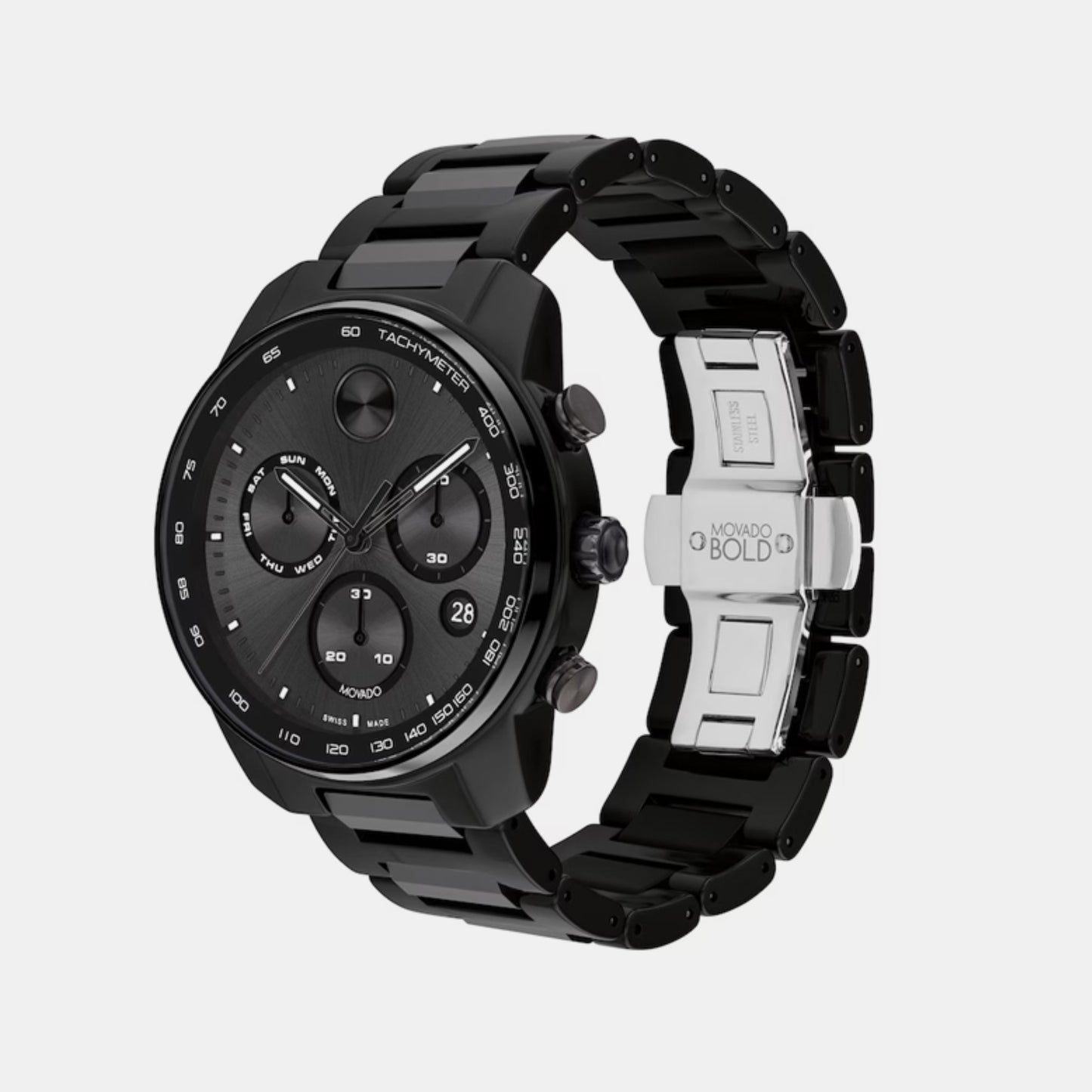 Bold Men's Black Chronograph Ceramic Watch 3601103