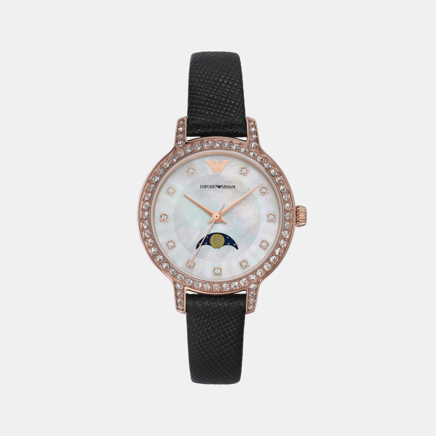 Female White Analog Leather Watch AR11514