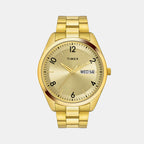 Timex Round Champagne Analog watch
