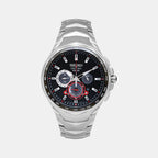 Seiko Round Black Chronograph watch