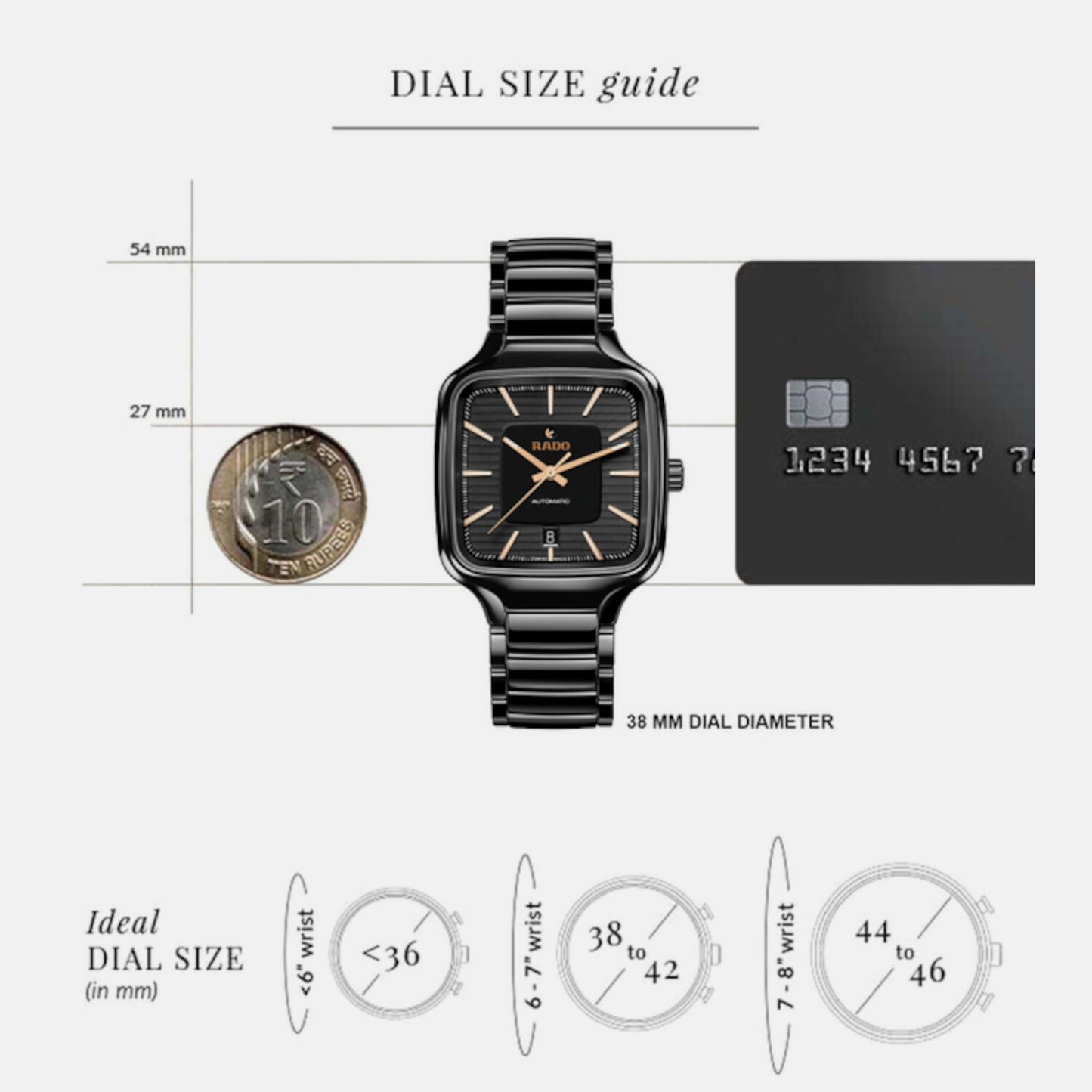 True Square Automatic Unisex Ceramic Watch R27078172