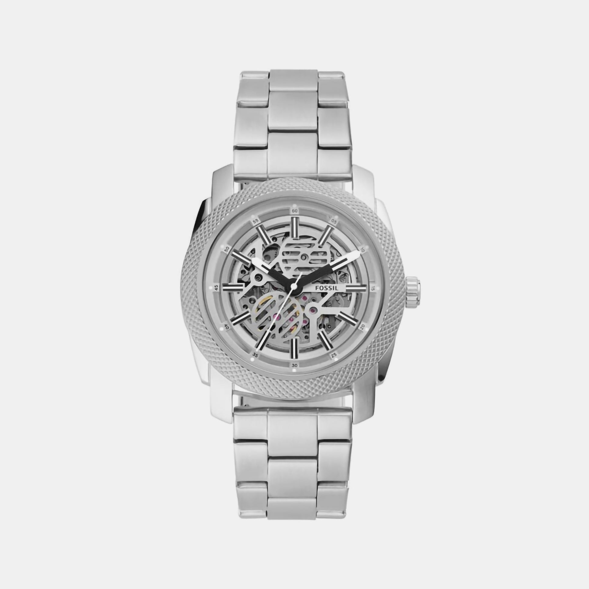Machine Men Automatic Silver Dial Analog Stainless Steel Watch ME3252