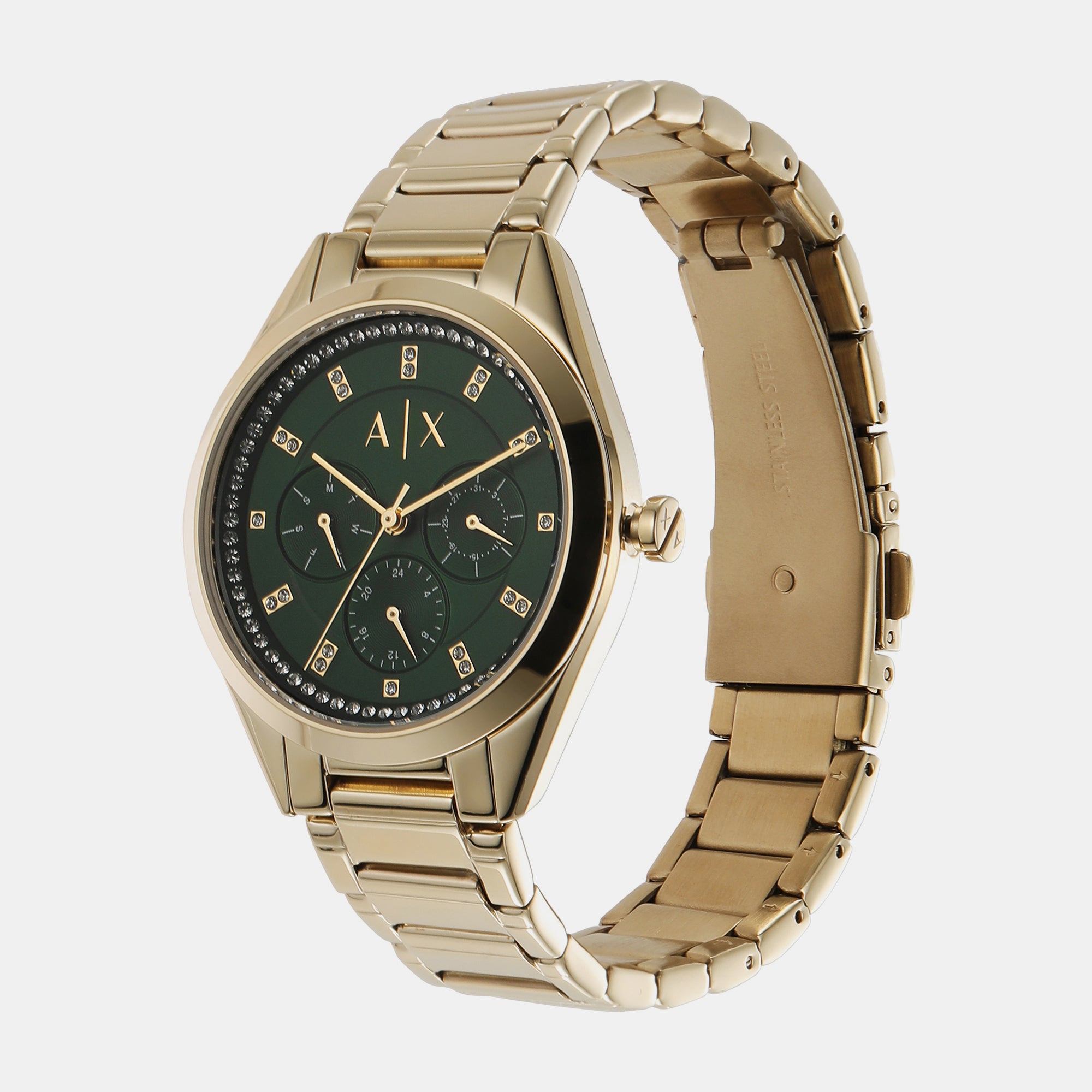 Armani Exchange Women Round Green watch