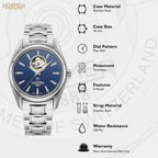 Searock Master Men Mechanical Blue Dial Analog Stainless Steel Watch 984985 41 45 20