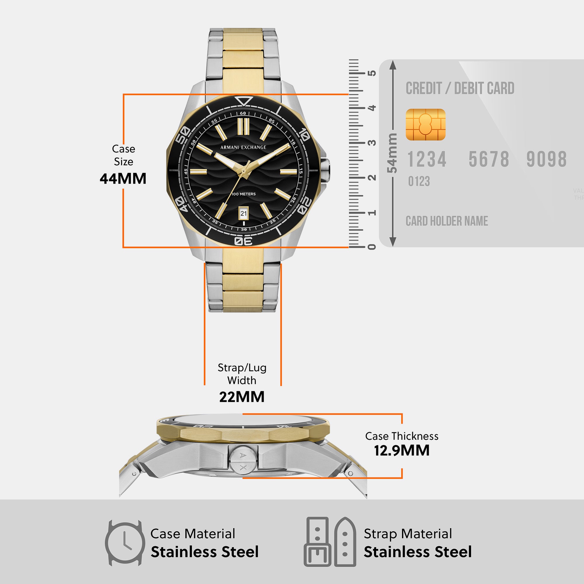 Armani Exchange 30 mm Two Tone Quartz watch