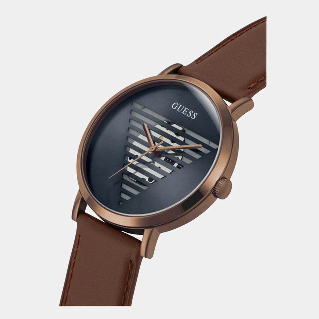 Idol Men Quartz Blue Dial Analog Leather Watch GW0503G4