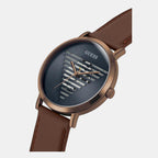 Idol Men Quartz Blue Dial Analog Leather Watch GW0503G4