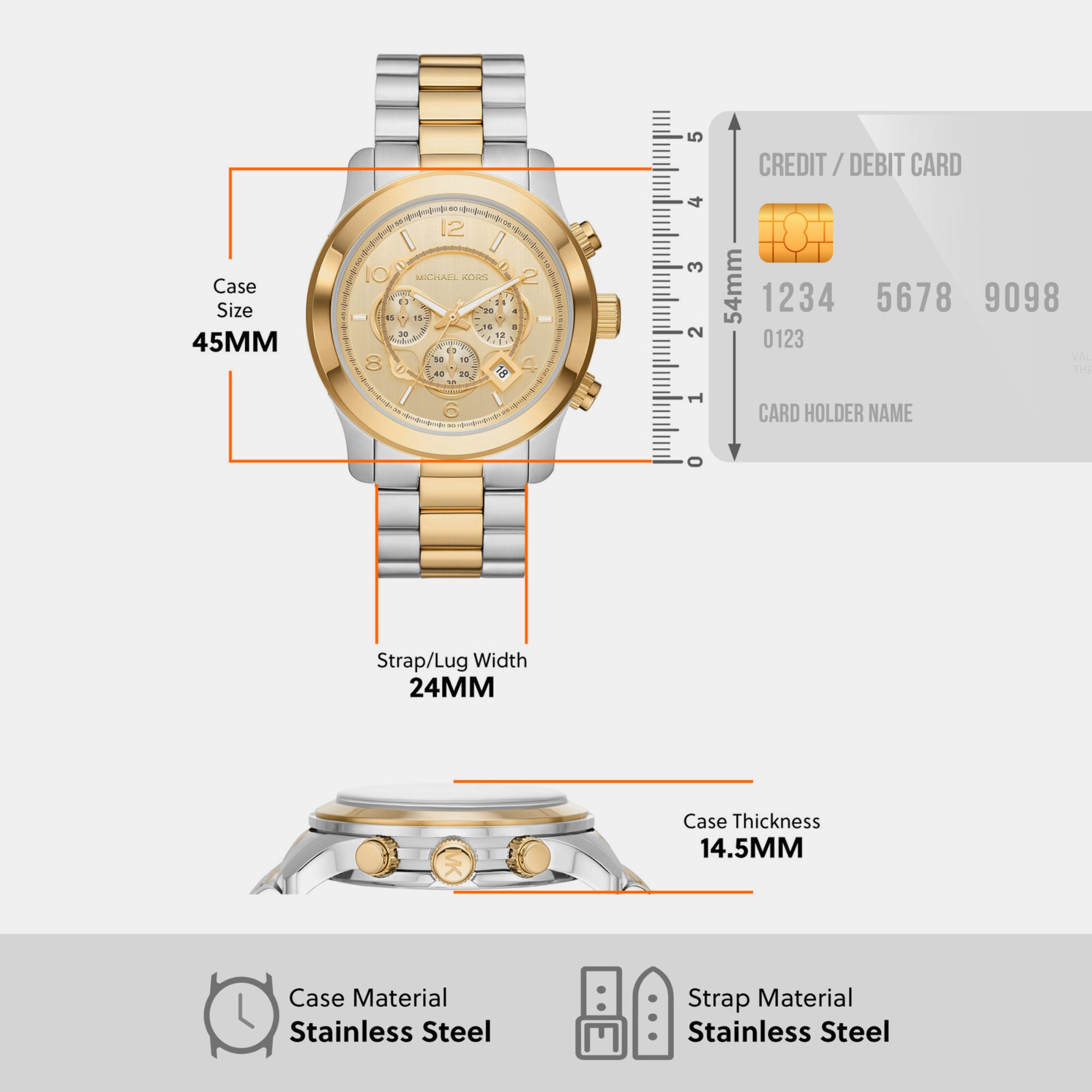 Michael Kors Stainless Steel Round watch