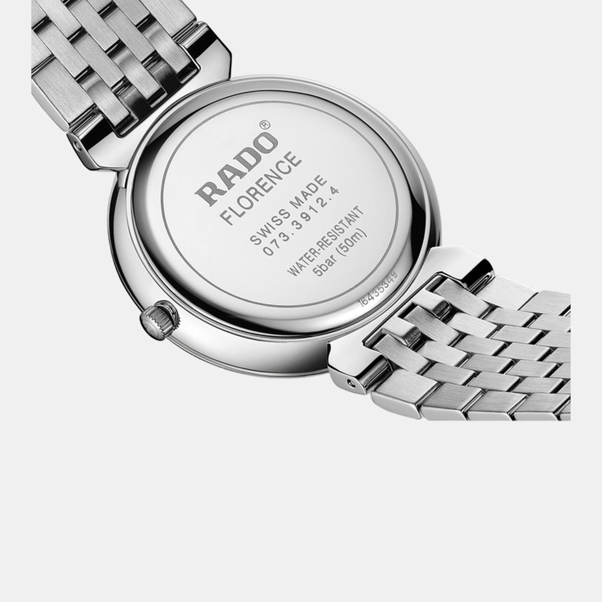 Florence Unisex Quartz Black Dial Analog Stainless Steel Watch R48912733