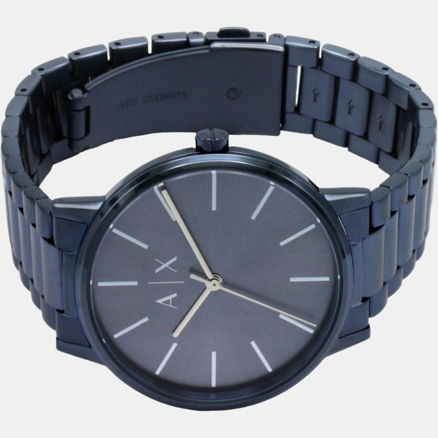 Armani Exchange Men Round Blue watch