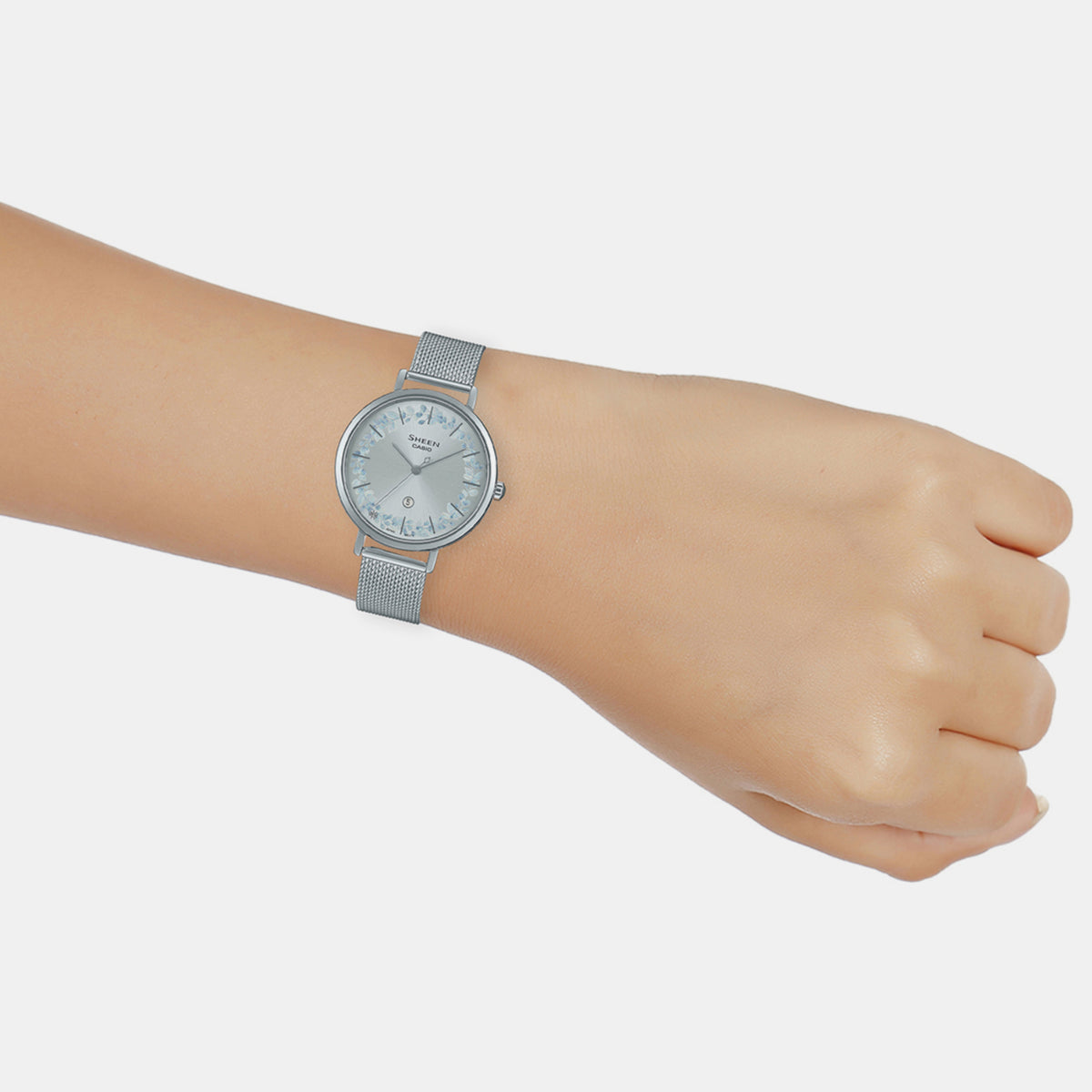 Casio Mesh Silver watch