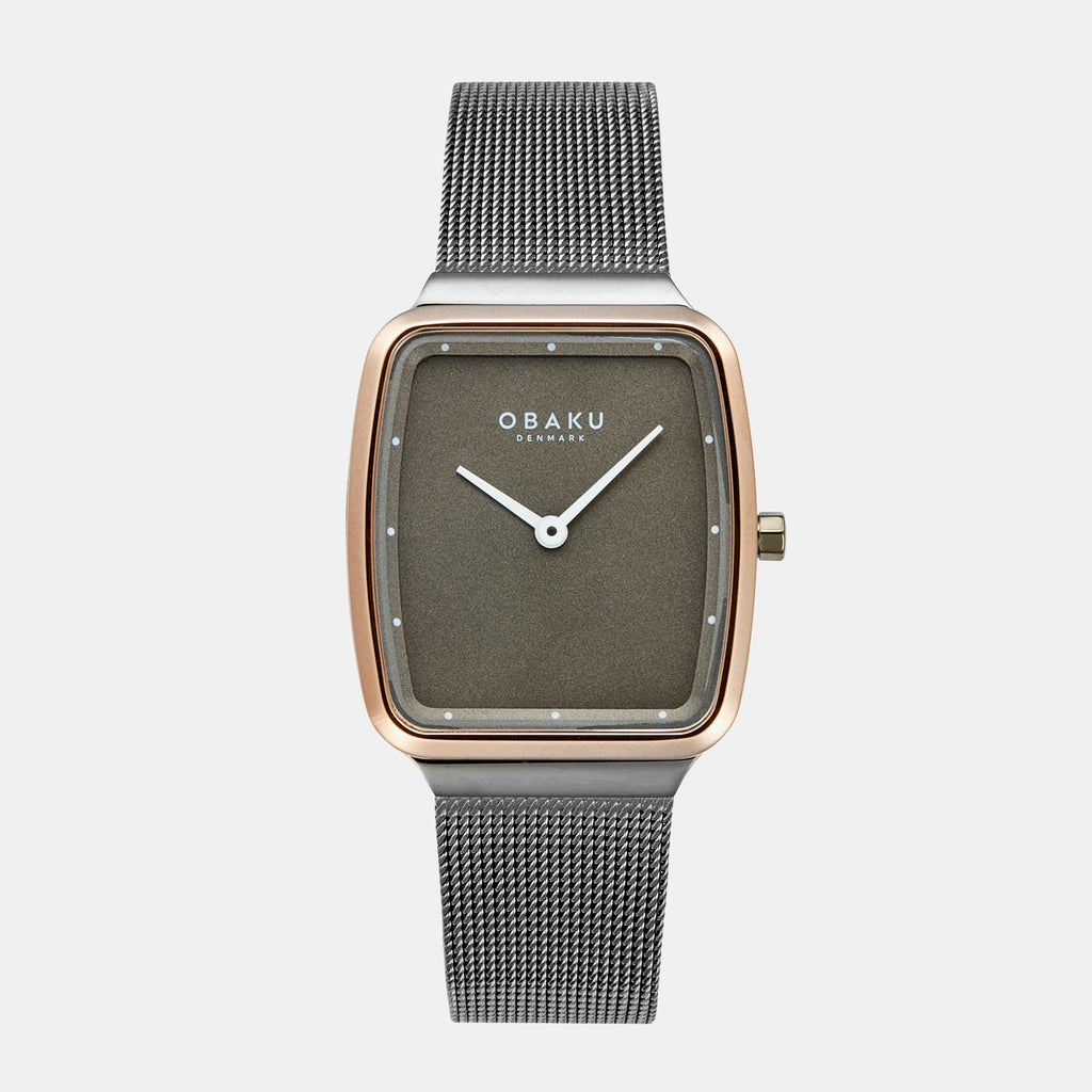 Obaku Rectangular Grey Analog watch