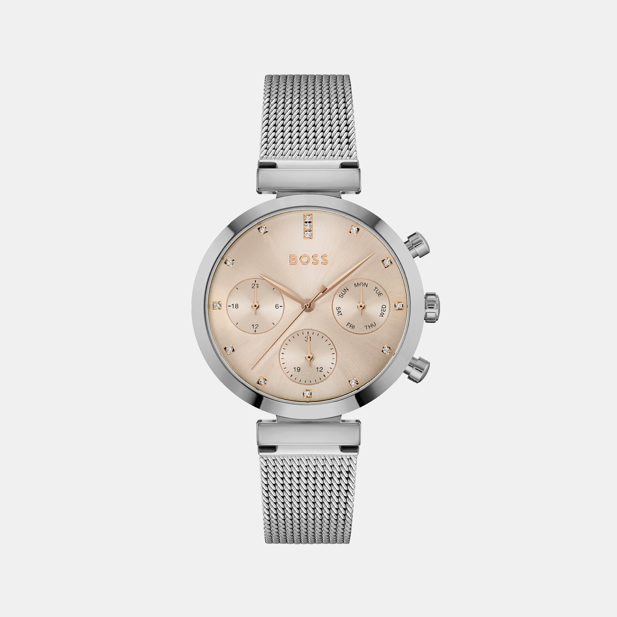 Boss Round Rose Gold Chronograph watch