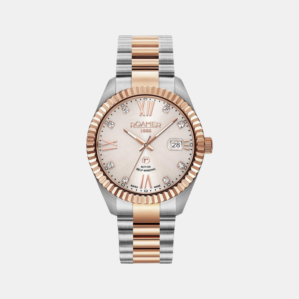 Male Beige Analog Stainless Steel Automatic Watch 981661 47 09 90