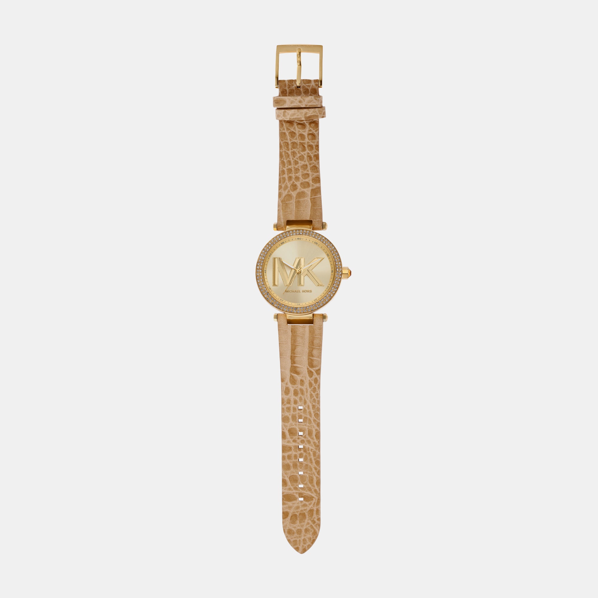 Parker Women Quartz Gold Dial Analog Leather Watch MK4725